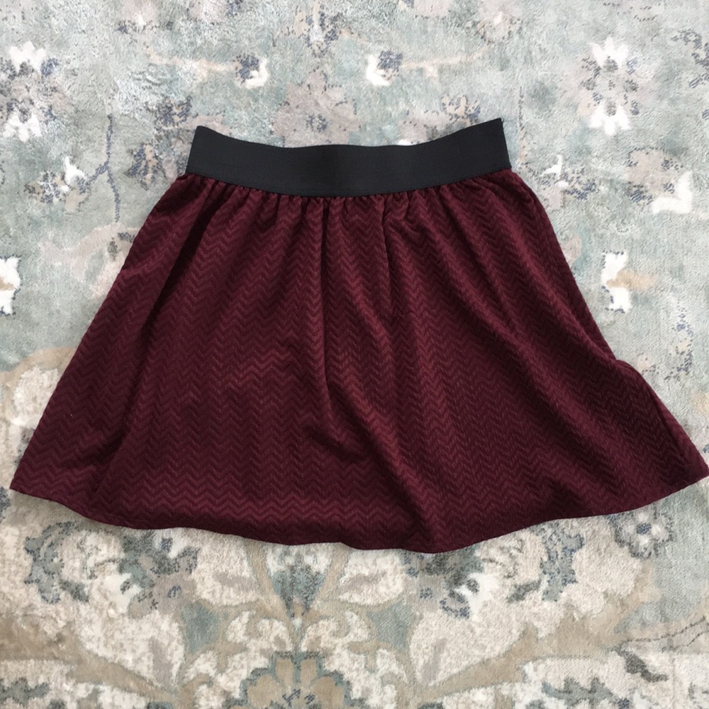 Maroon mini skirt